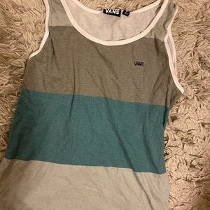 Vans tank top blue and gray